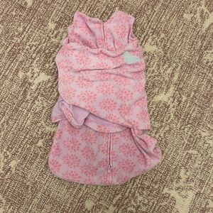 Halo Pink Patterned Fleece SleepSack Velcro Swaddle Newborn